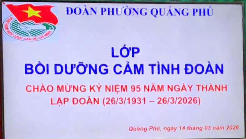  TRƯỜNG THCS QUẢNG THÀNH TỔ CHỨC THÀNH CÔNG LỚP BỒI DƯỠNG CẢM TÌNH ĐOÀN CHO 149 ĐỘI VIÊN ƯU TÚ!