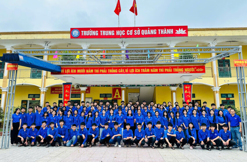  Tự hào dưới ngọn cờ Đoàn – Lễ kết nạp 110 đoàn viên mới của trường THCS Quảng Thành chào mừng 95 năm Ngày thành lập Đoàn TNCS Hồ Chí Minh!